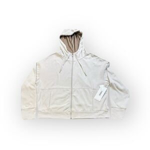 RBX Cozy Full-Zip Hoodie in Sand Beige | Size L